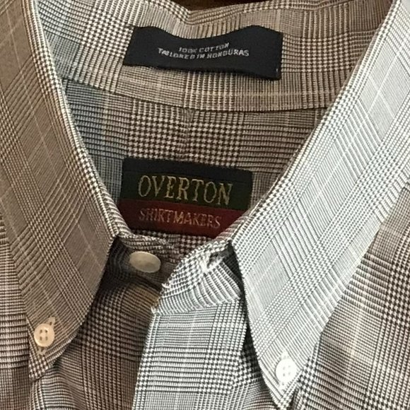Overton Shirtmakers Other - Overton Shirtmakers Men's LS Button Down Cotton Sport Shirt Size XL